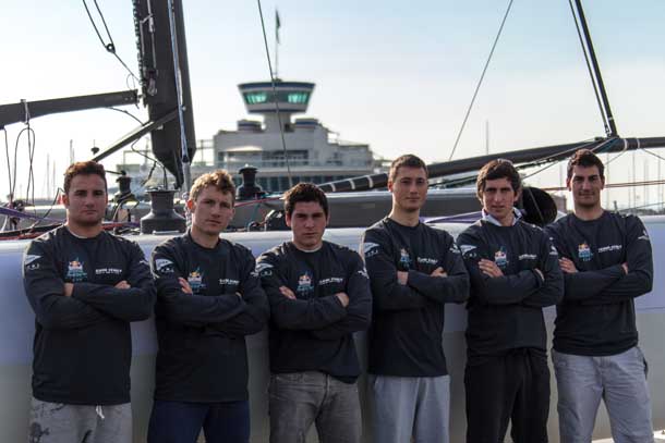 Team Italy con l'Extreme 40 a marina di Loano. Nella foto sono assenti Francesco Marrai e Giovanni Coccoluto, che hanno preso parte ai primi giorni del raduno. Foto Melandri
